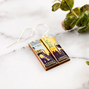 NEW YORK - Statue of Liberty National Monument Vintage Travel Earrings