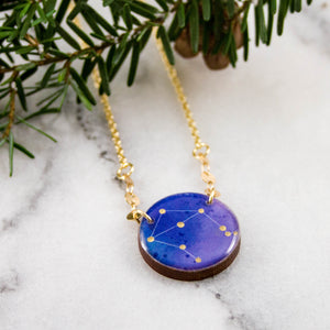 Libra Handpainted Constellation Necklace