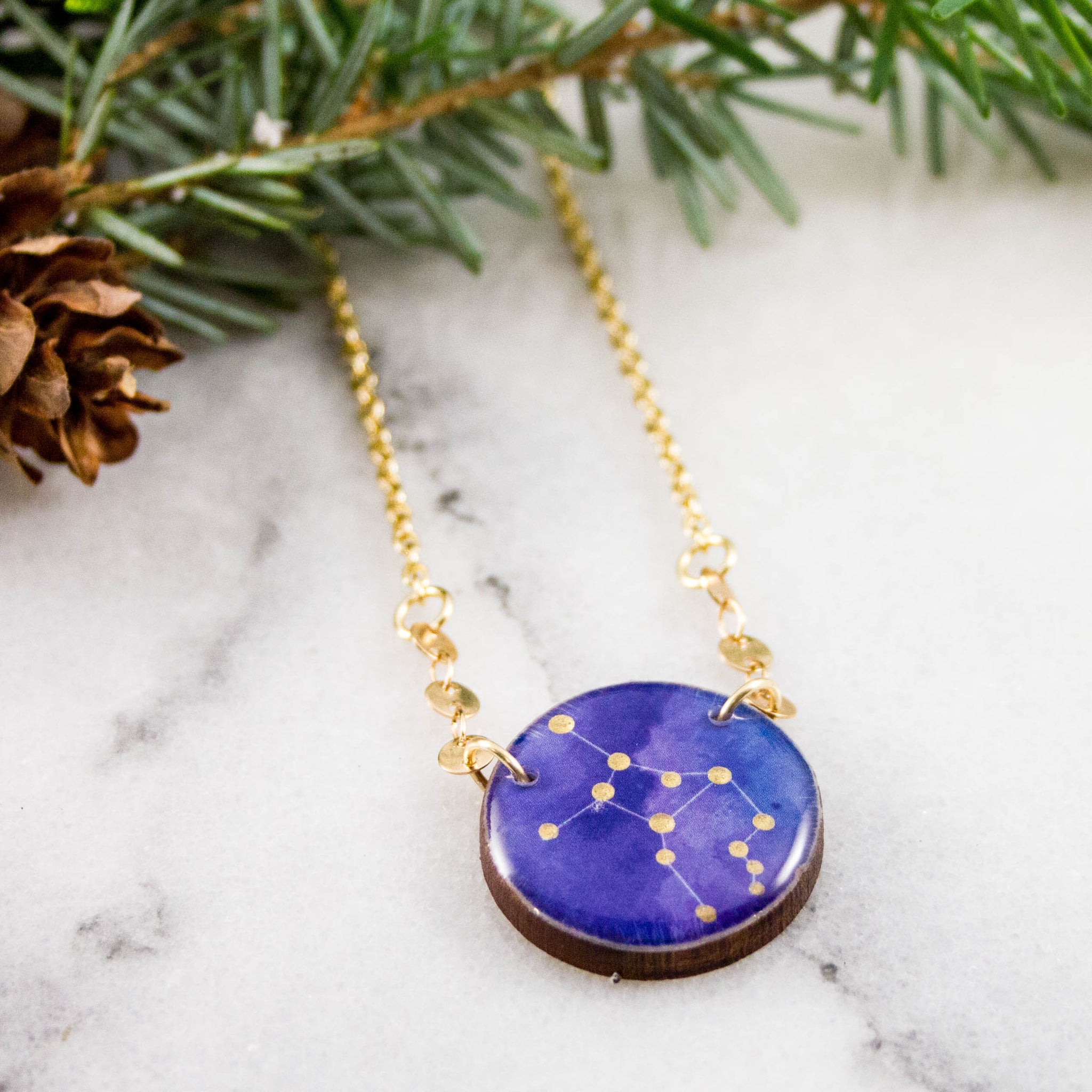 Virgo Handpainted Constellation Necklace