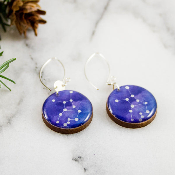 Virgo Handpainted Constellation Earrings
