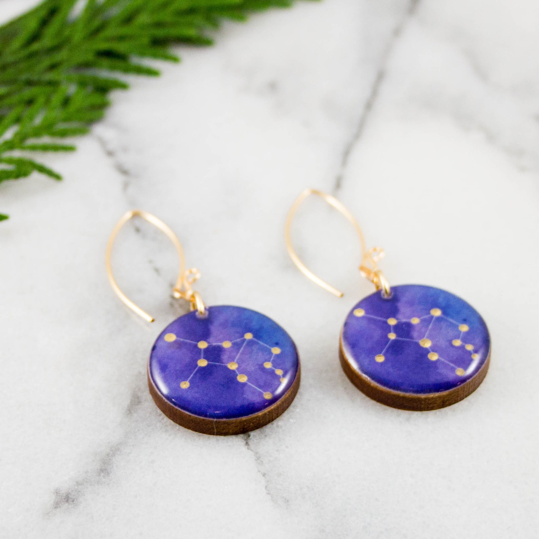 Virgo Handpainted Constellation Earrings